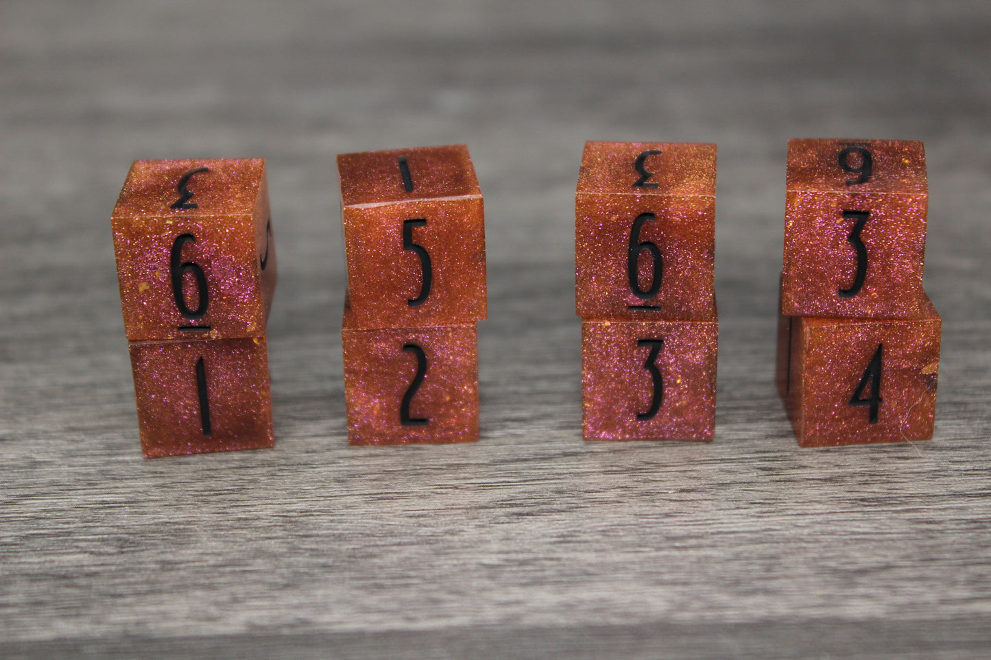 Copper 8 Piece D6 Set