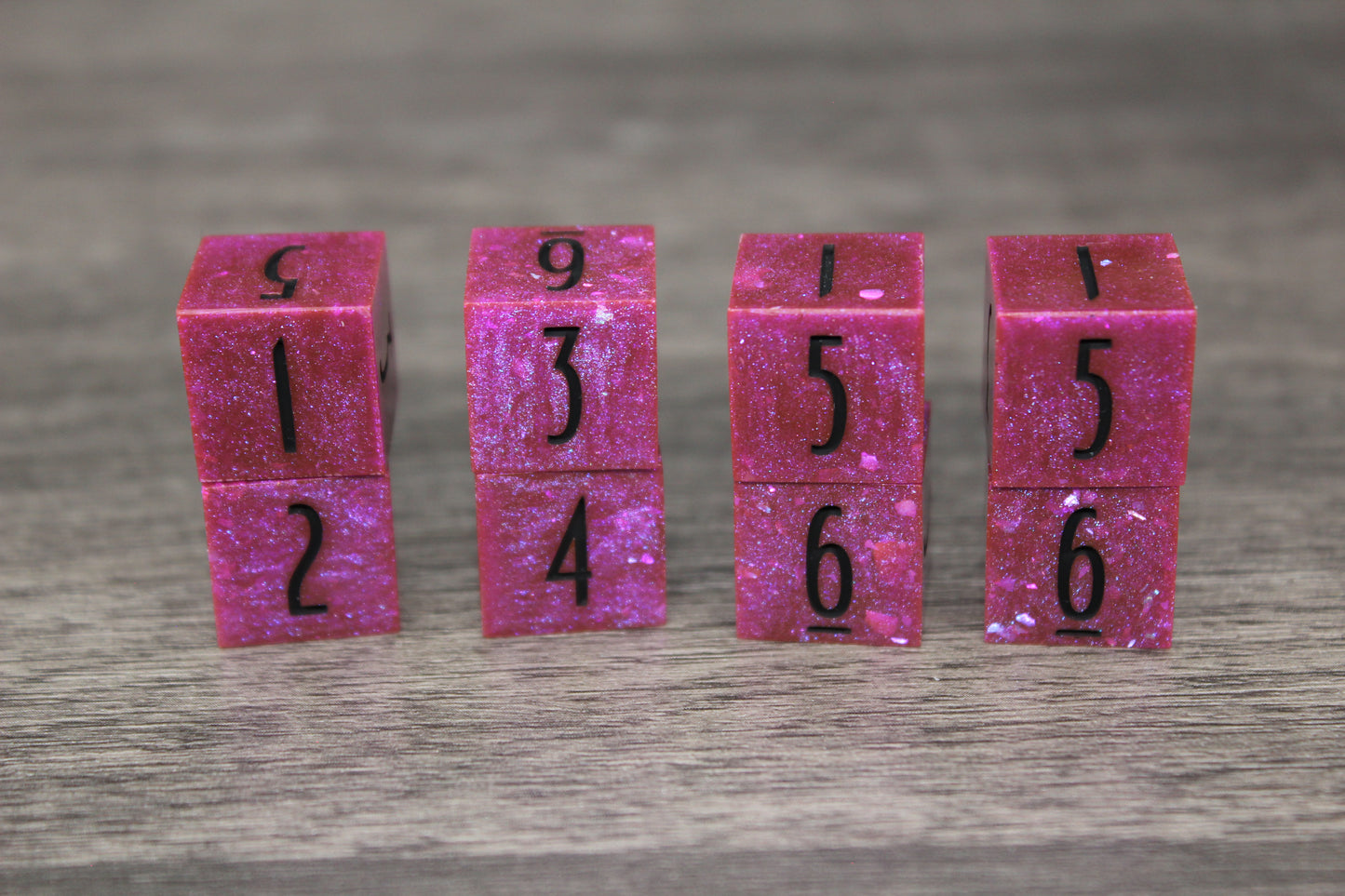 Pink 8 Piece D6 Set