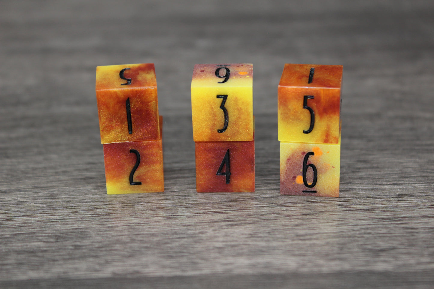 Fire 6 Piece D6 Set