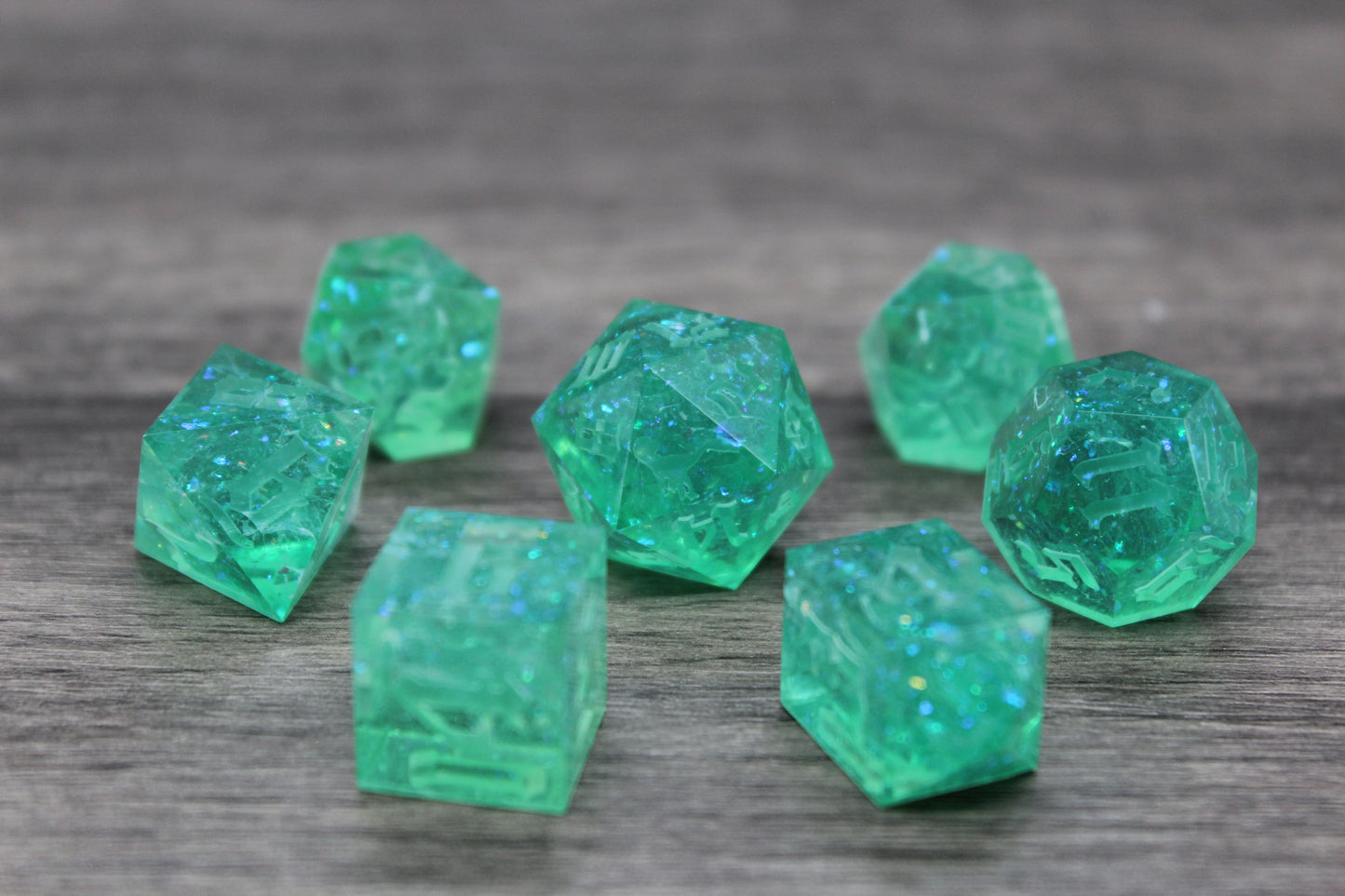 Raw Sea Glass Dice Set