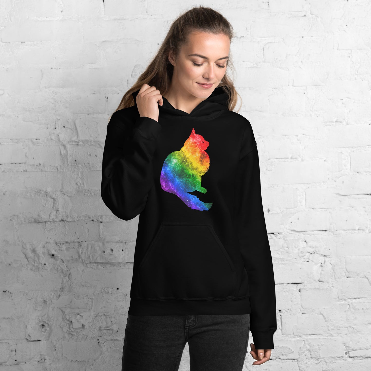 Rainbow Bridge Cat Unisex Hoodie