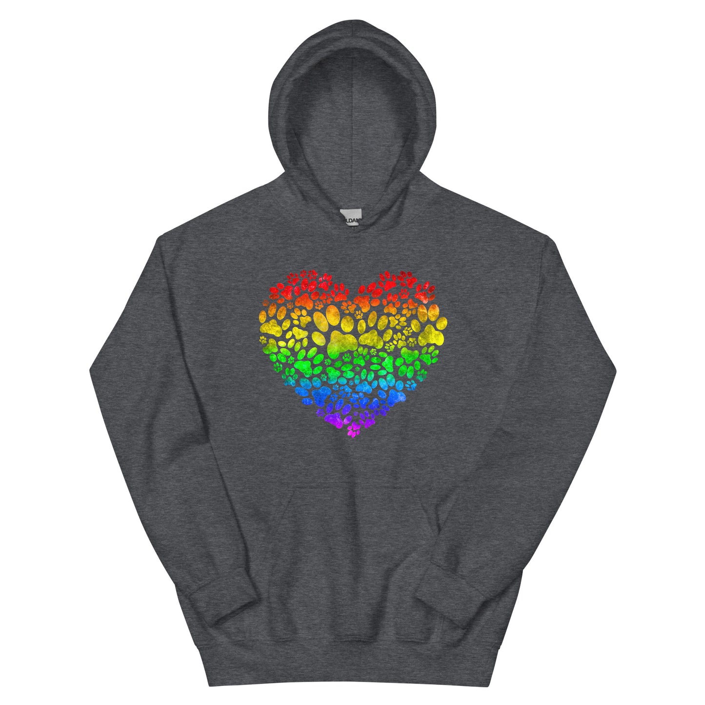 Rainbow Bridge Paw Heart Unisex Hoodie