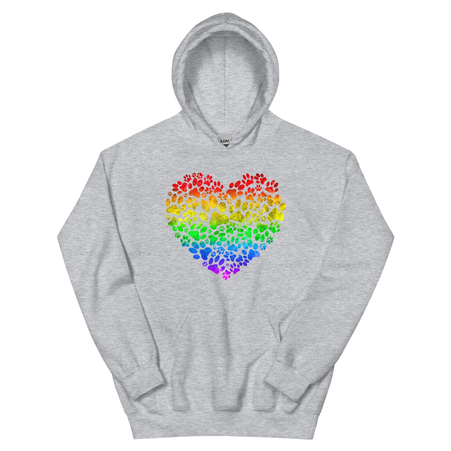 Rainbow Bridge Paw Heart Unisex Hoodie