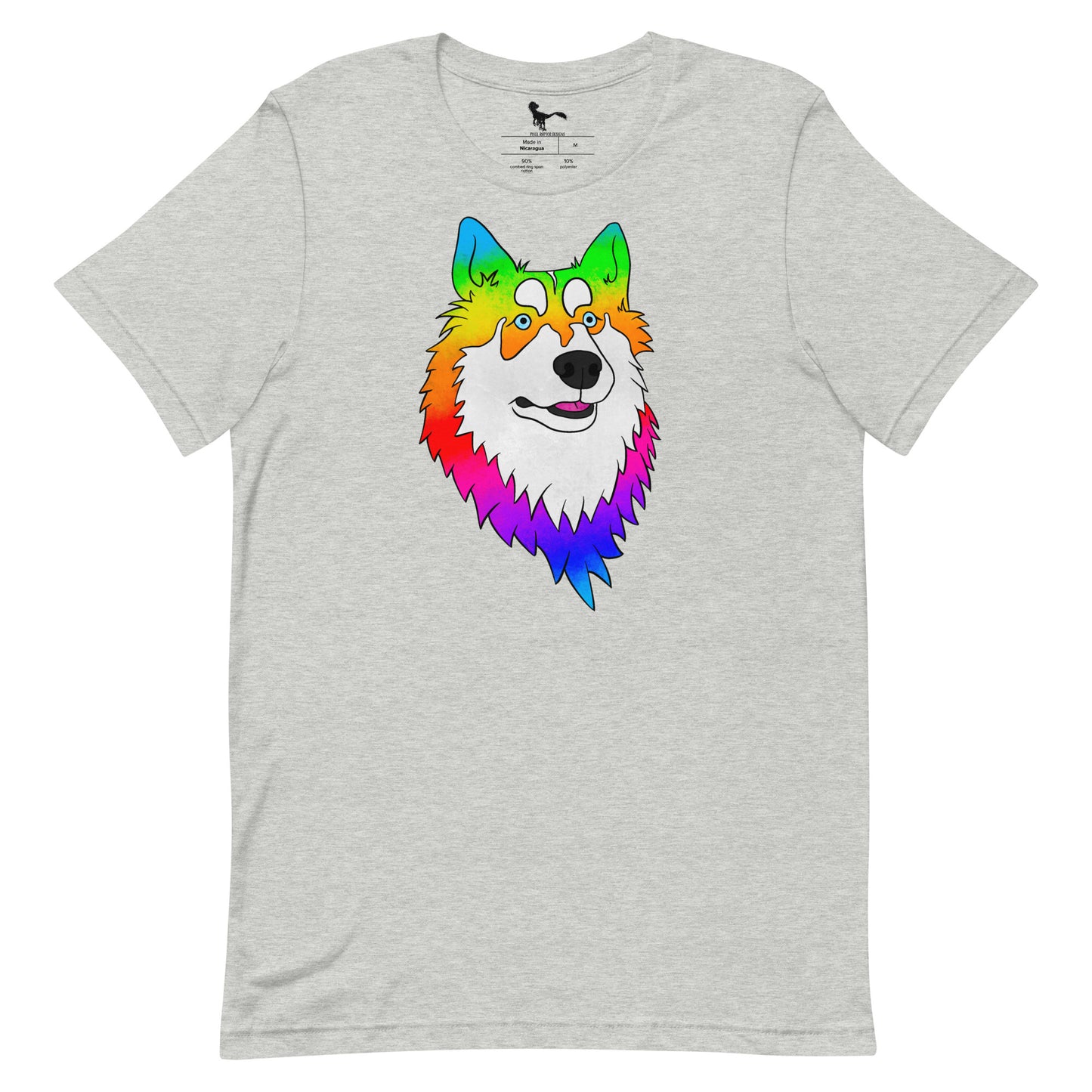 Rainbow Husky Unisex T-Shirt