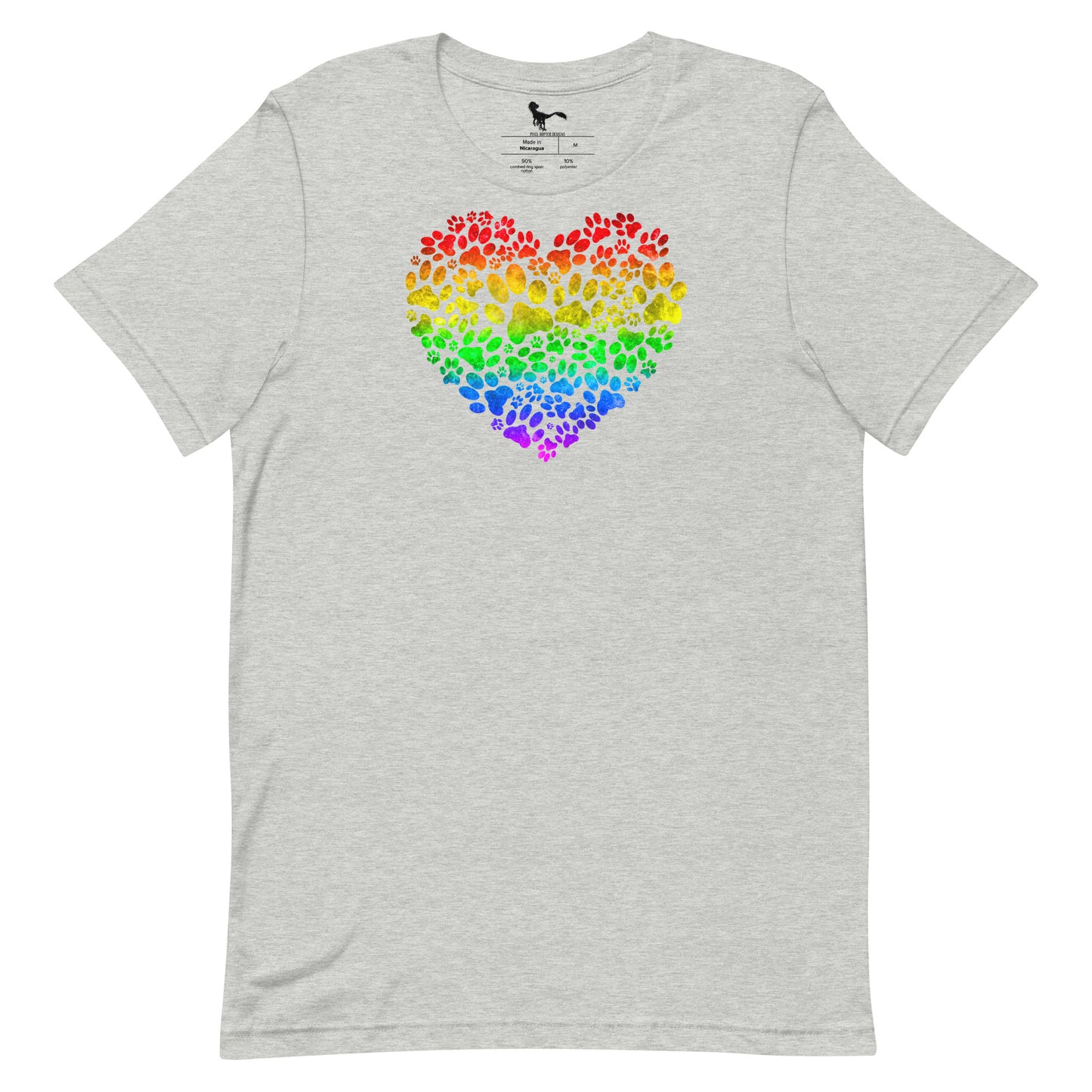 Rainbow Bridge Paw Heart Unisex T-Shirt