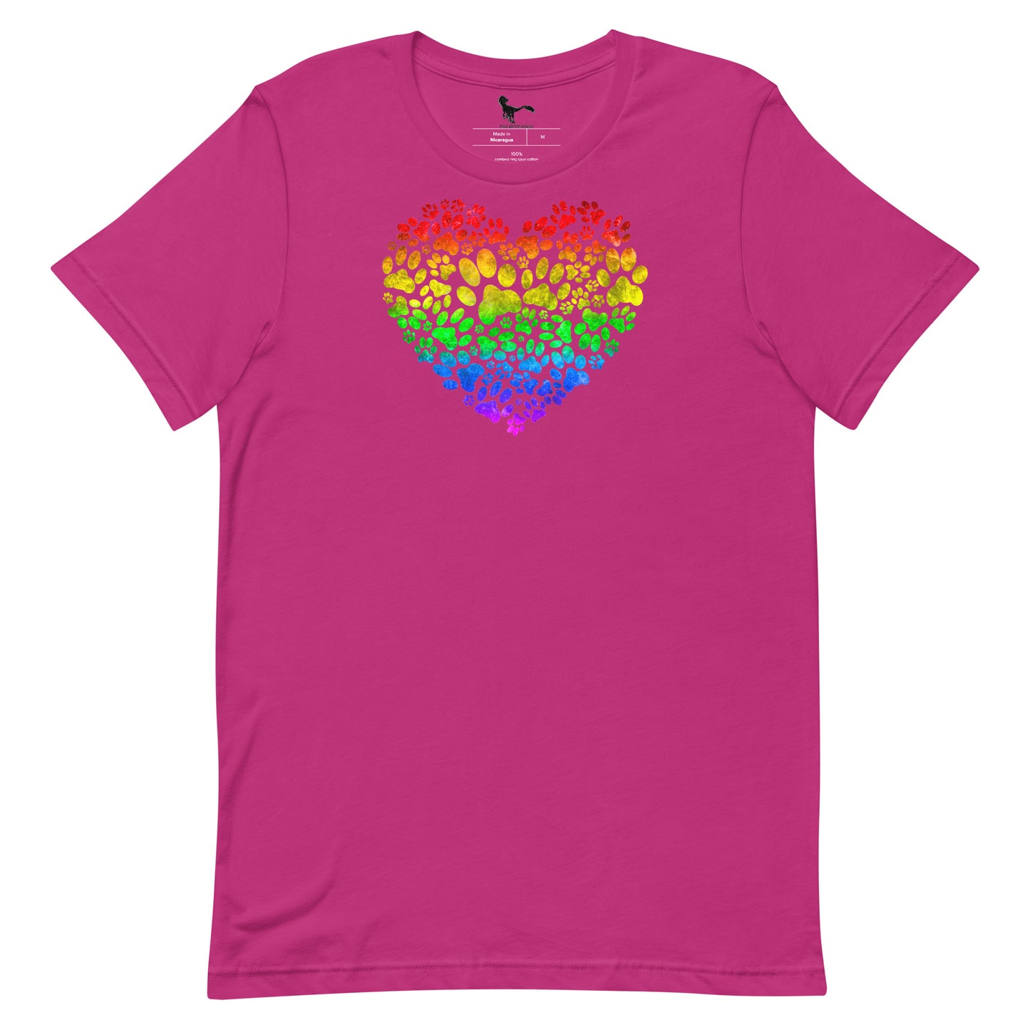 Rainbow Bridge Paw Heart Unisex T-Shirt