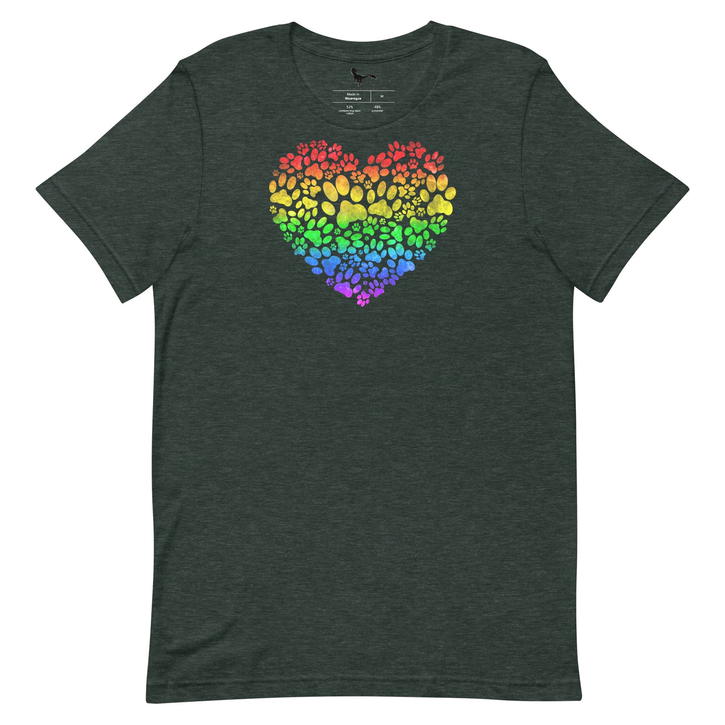 Rainbow Bridge Paw Heart Unisex T-Shirt