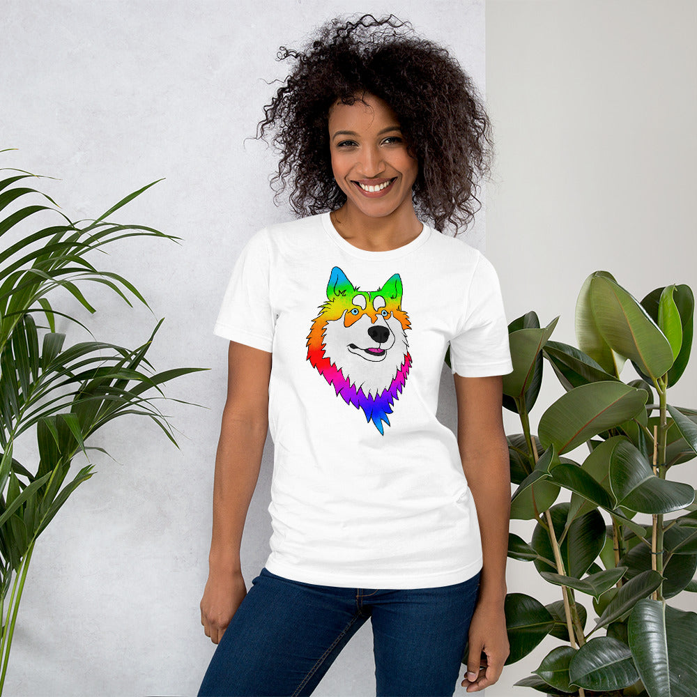Rainbow Husky Unisex T-Shirt