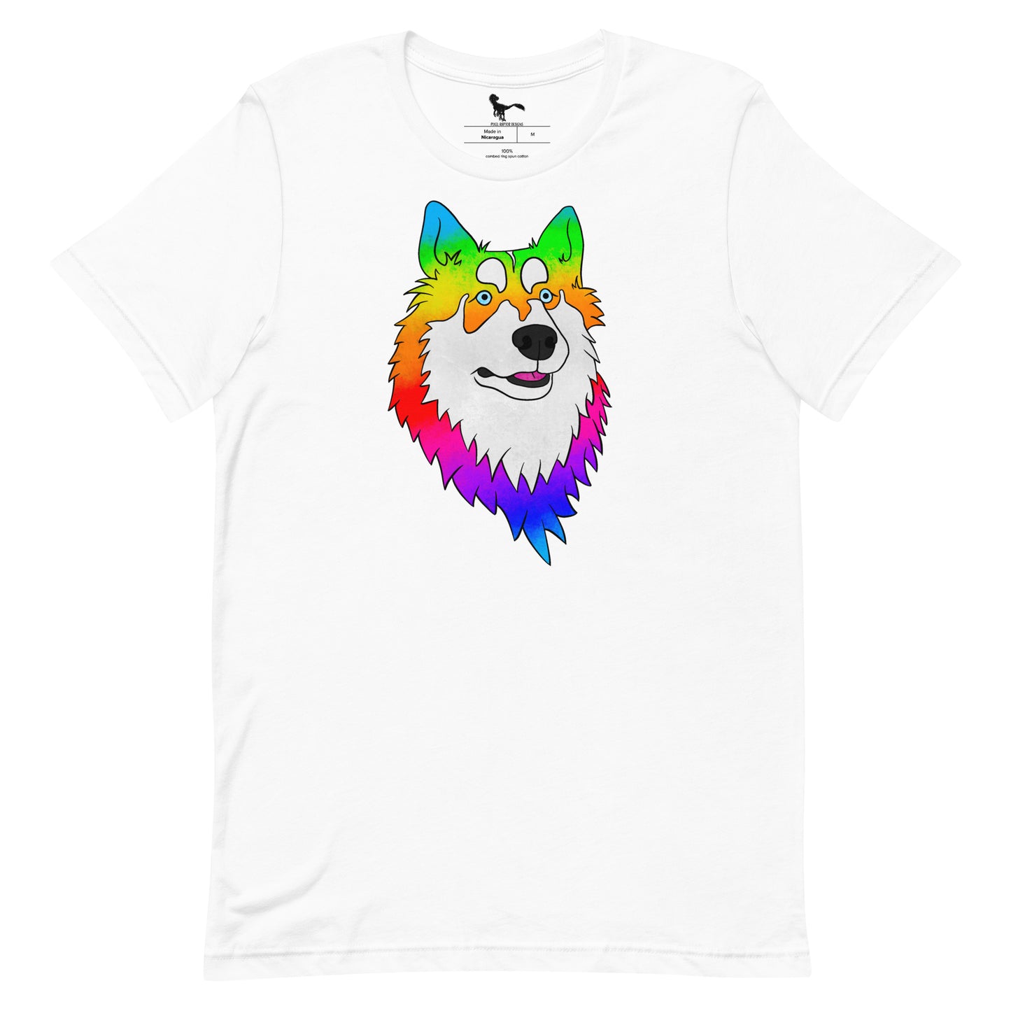 Rainbow Husky Unisex T-Shirt