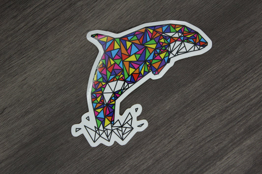 Rainbow Orca Sticker