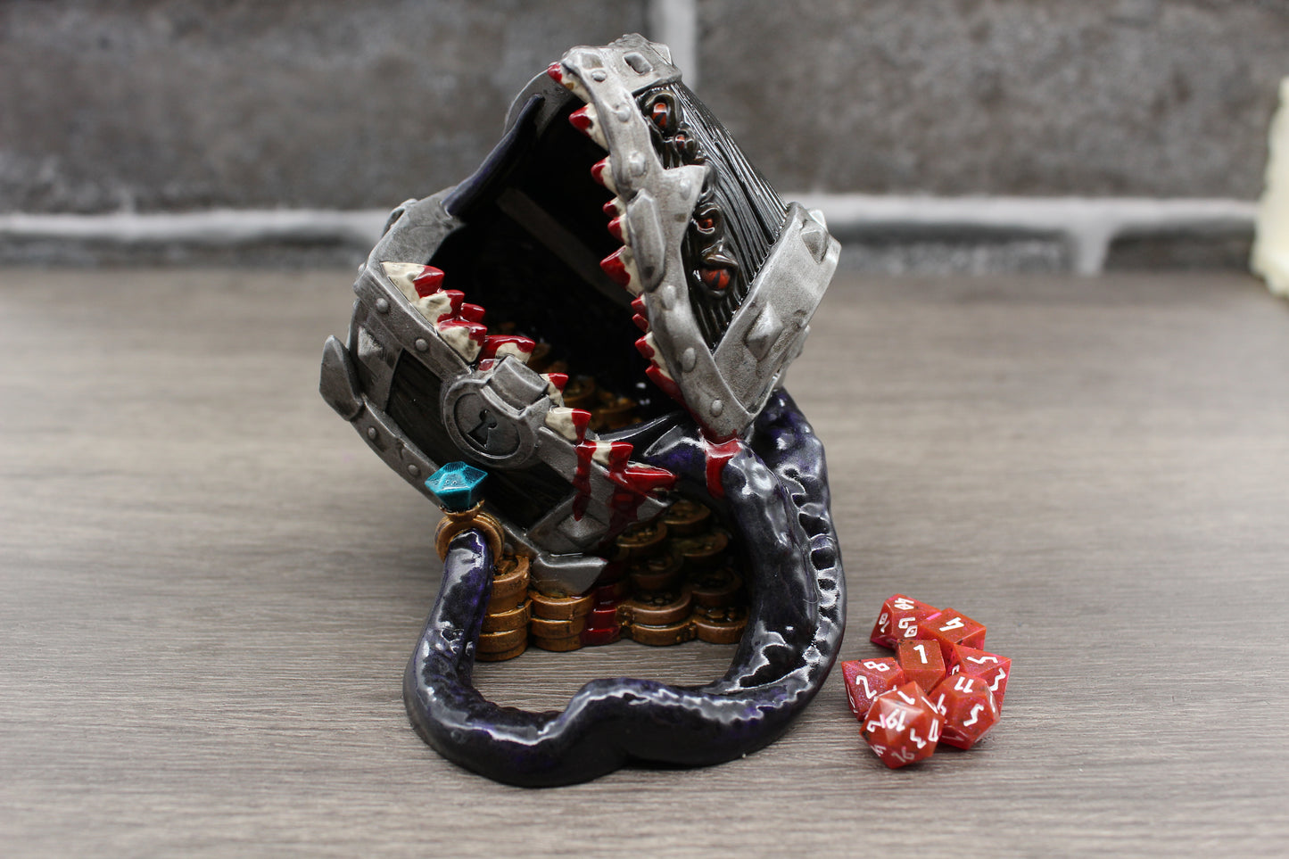 Hand Painted Resin Mini Mimic Dice Tower