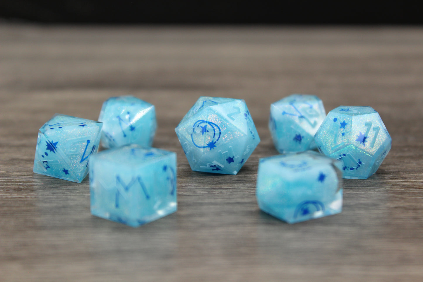 Raw Blue Sky Dice Set