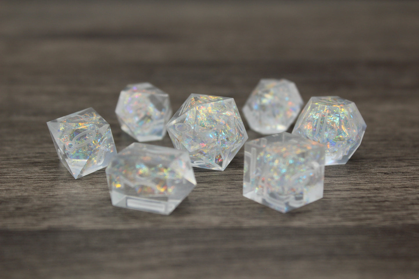 Raw Iridescent Dice Set