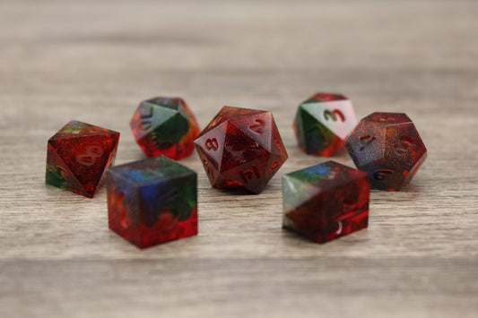 Raw Cosmic Rainbow Dice Set