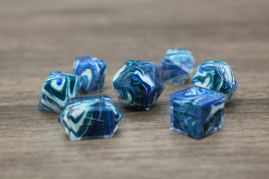 Raw Ocean Waves Dice Set