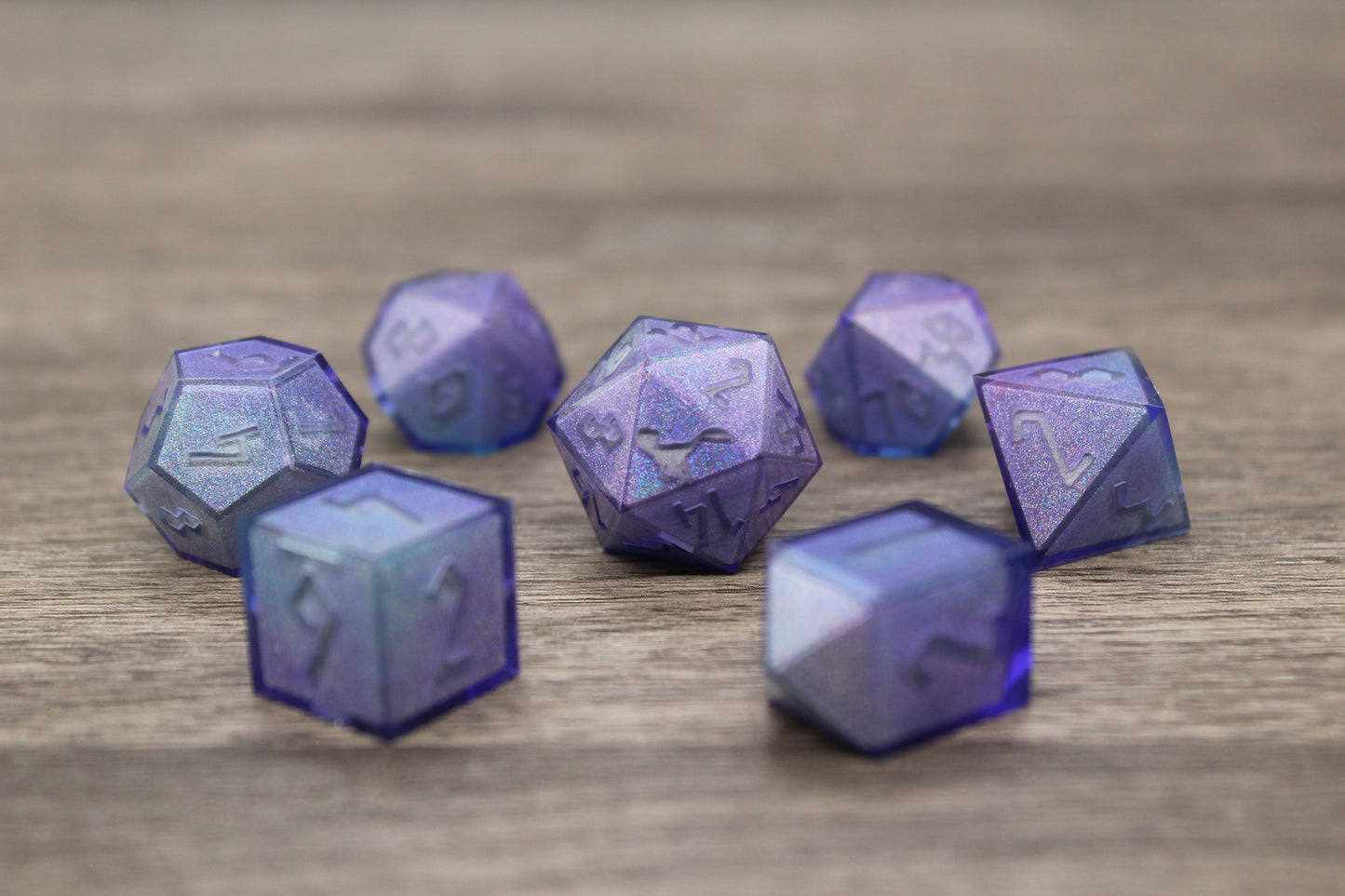 Raw Purple Holo Dice Set