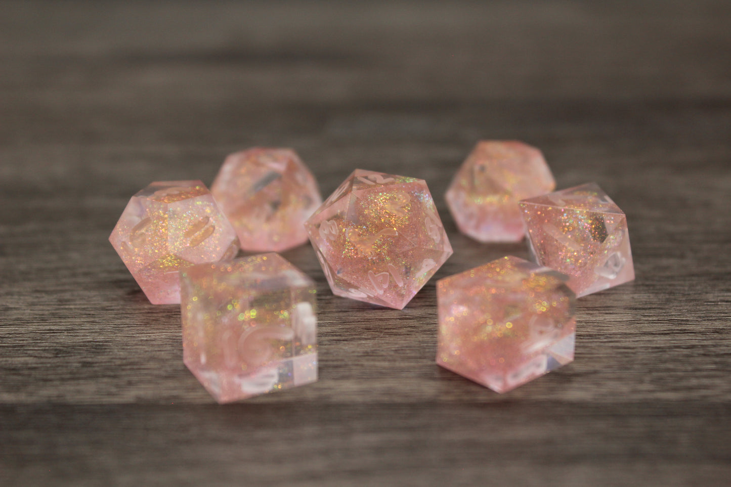 Raw Golden Light Dice Set