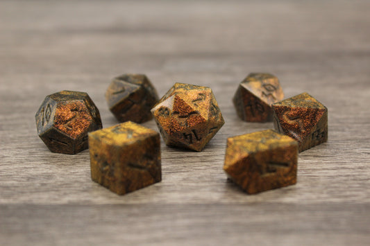 Raw Fool's Gold Dice Set