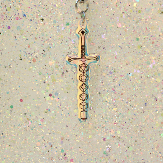 Dice Sword Keychain