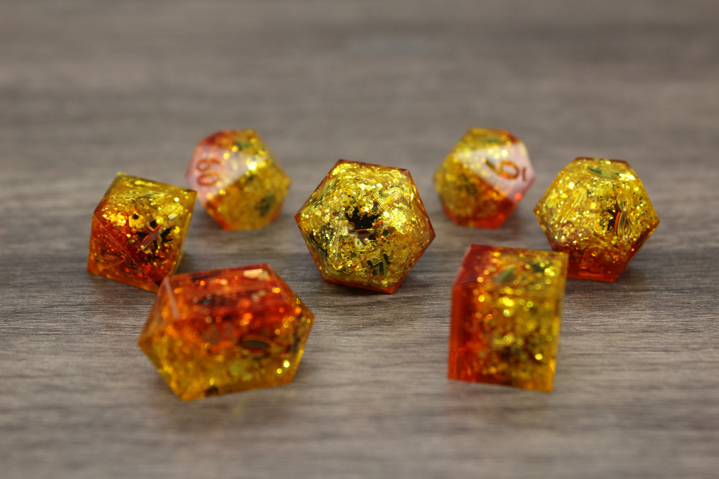 Raw Autumn Sunrise Dice Set