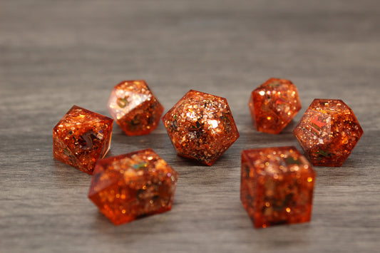 Raw Fall Leaves Dice Set