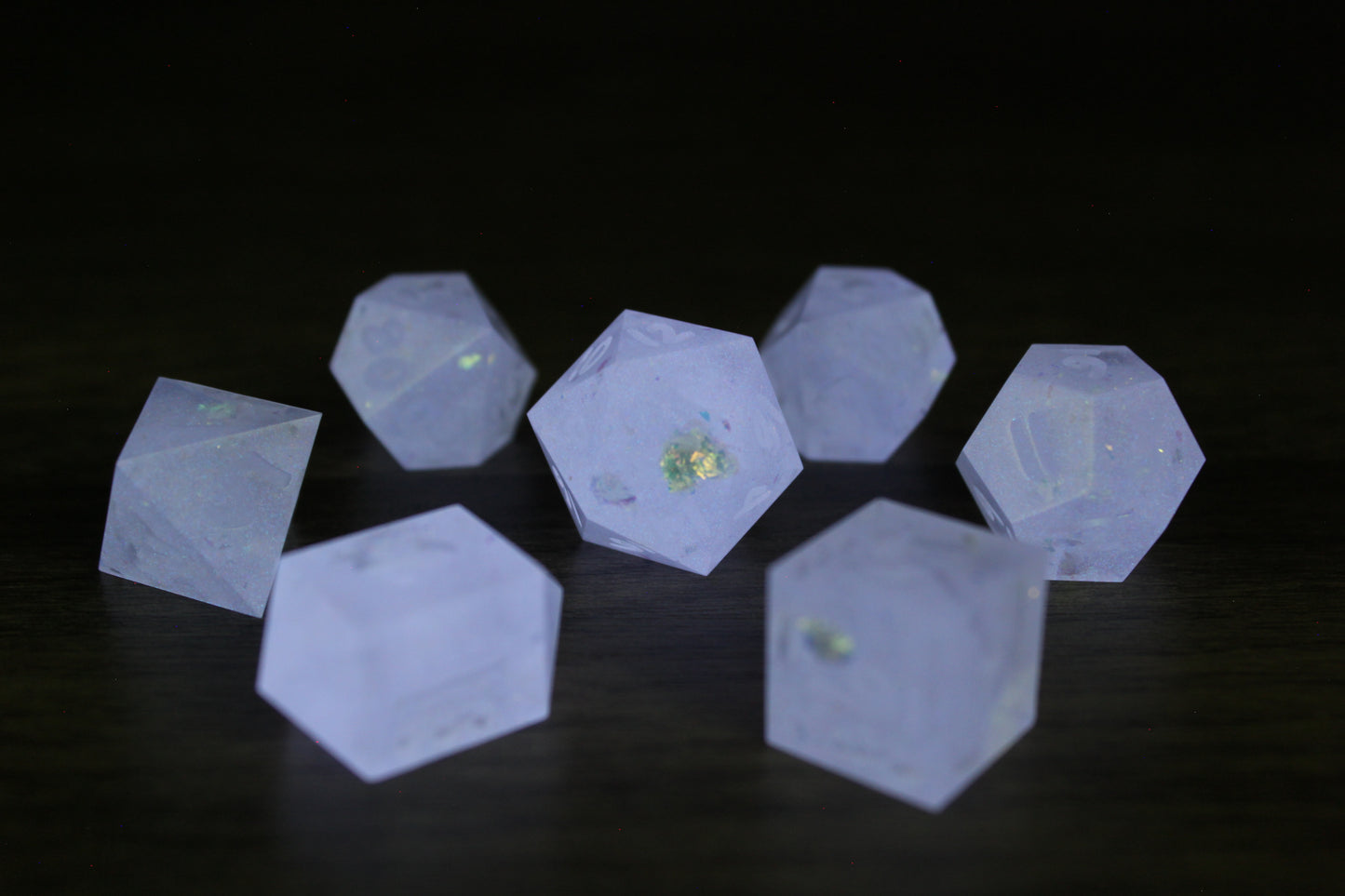 Raw Ghost Glow Dice Set