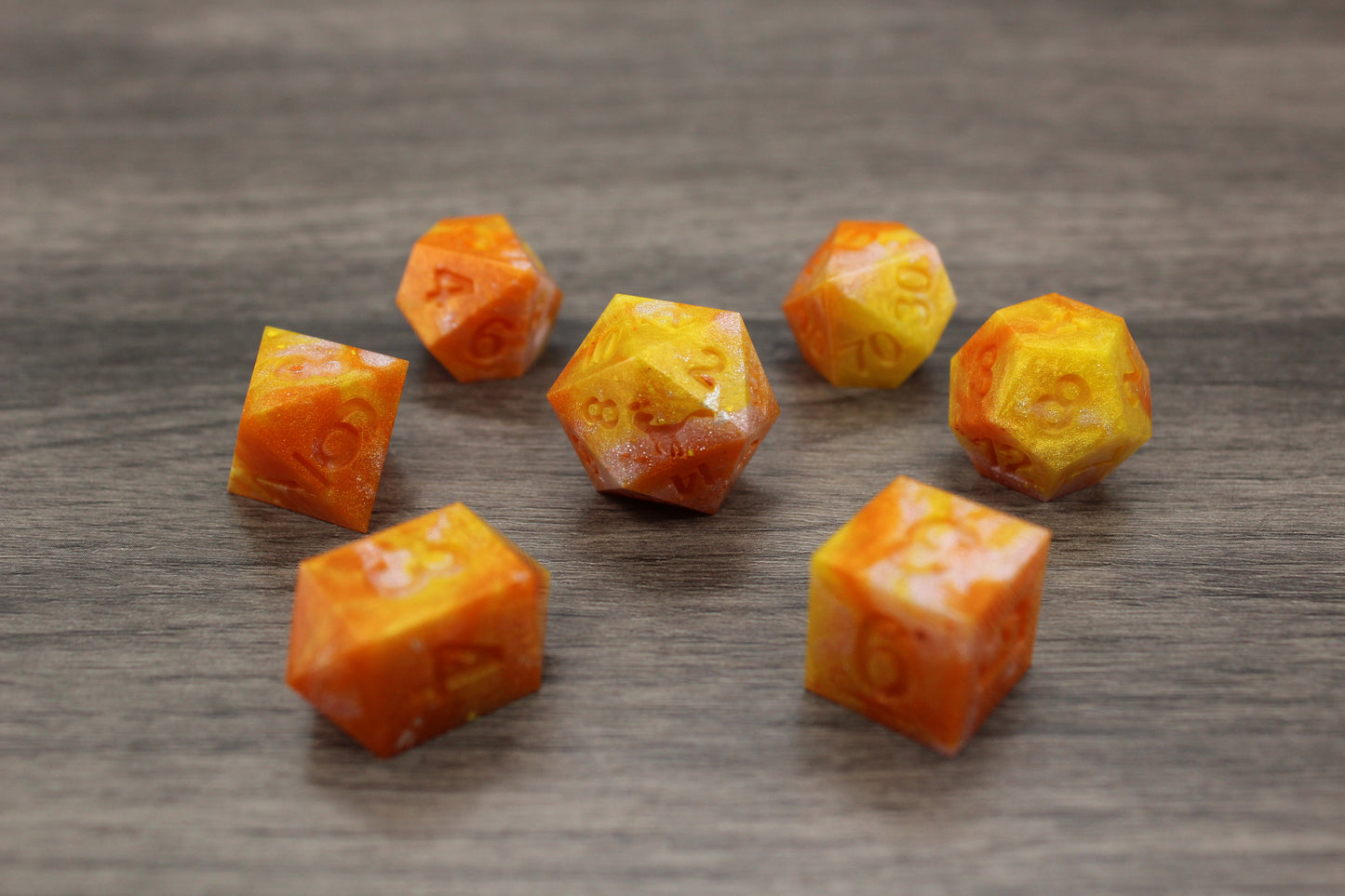 Raw Candy Corn Dice Set