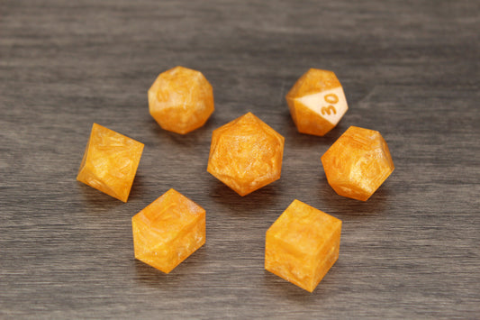 Raw Pumpkin Guts Dice Set