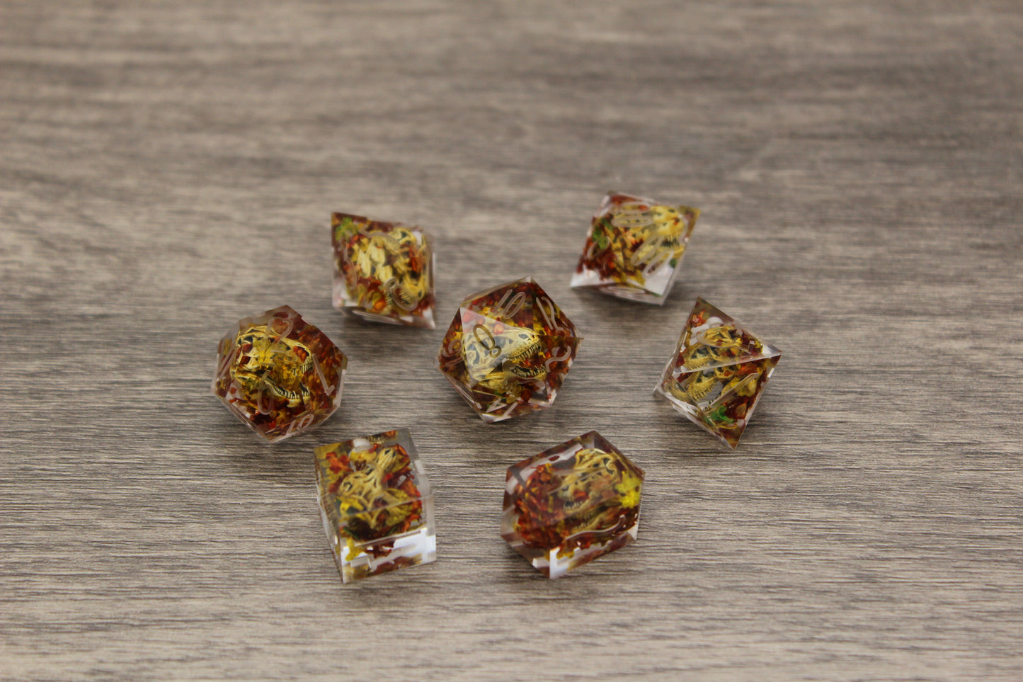 Raw Autumn Trex Skull Dice Set