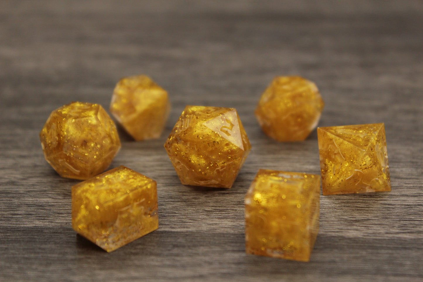 Raw Fools Gold Dice Set