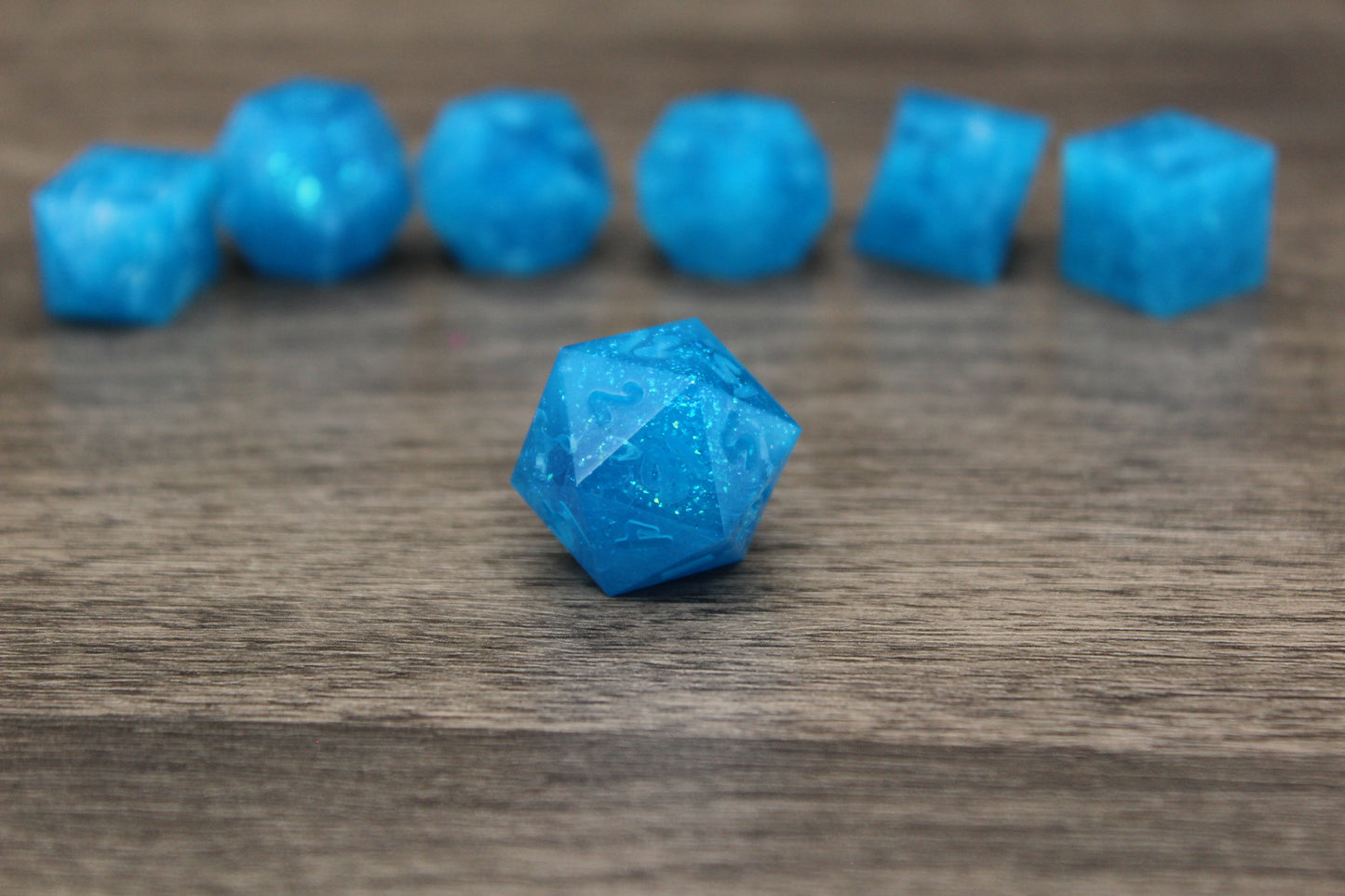 Raw Crystal Waters Dice Set