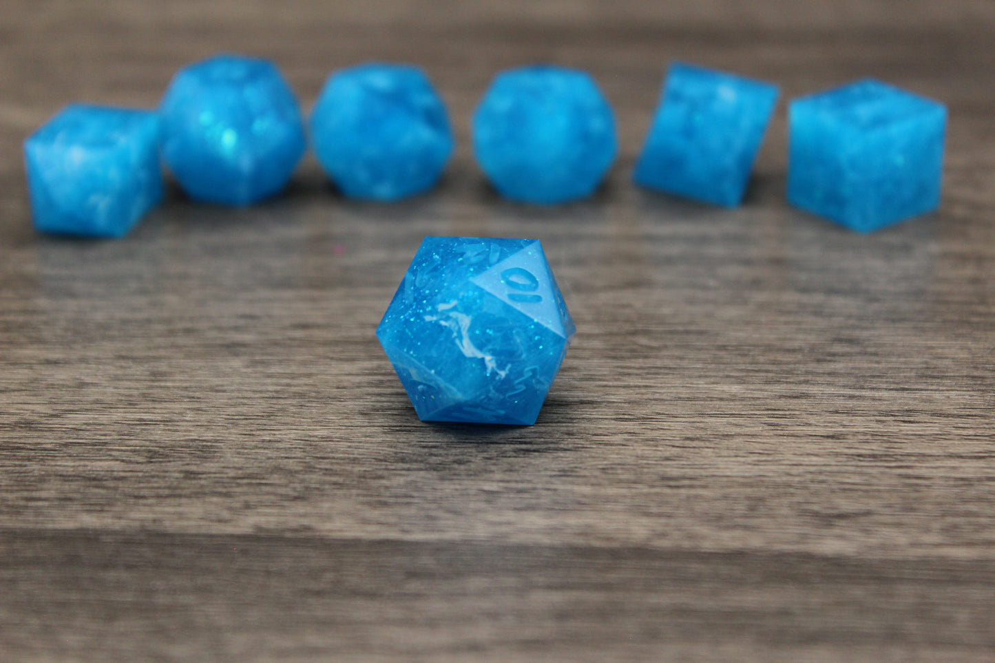 Raw Crystal Waters Dice Set