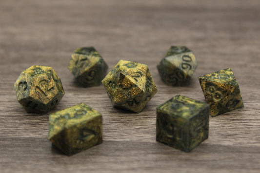 Raw Antique Metals Dice Set