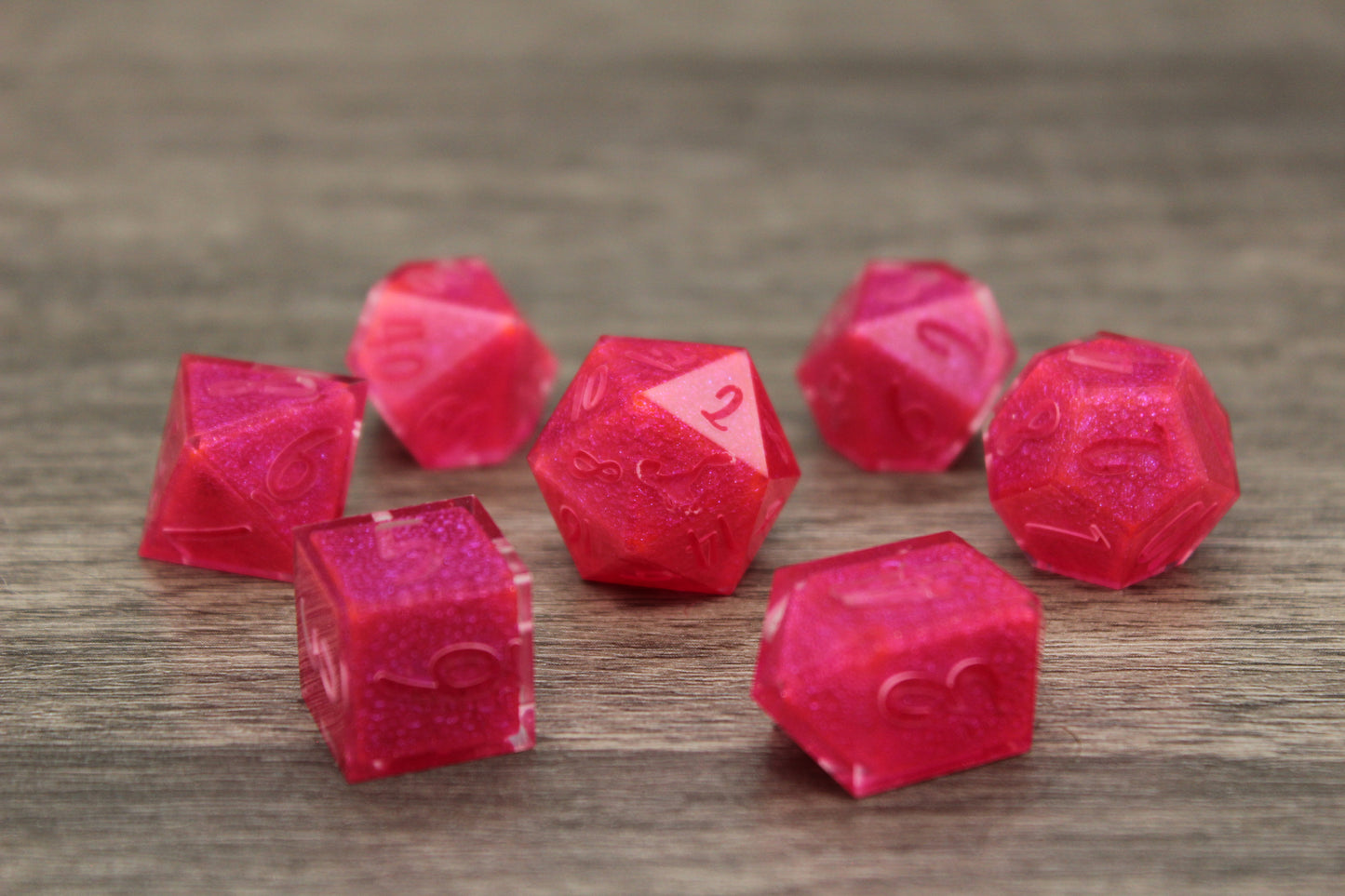 Raw Pink Scale Dice Set