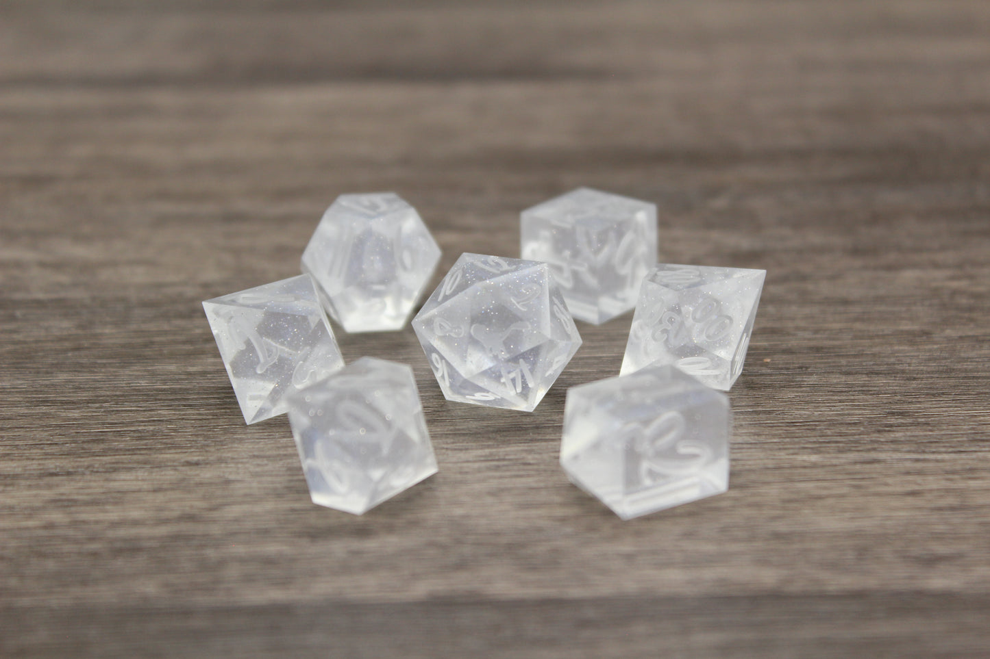 Raw Glittering Haze Dice Set