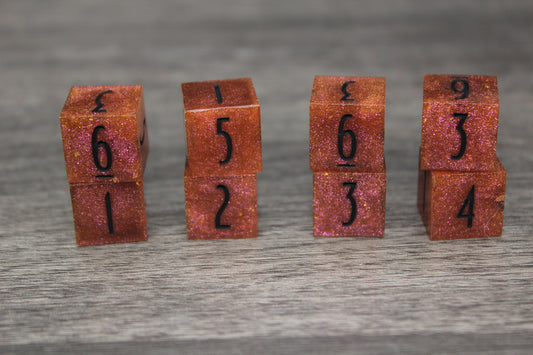 Copper 8 Piece D6 Set