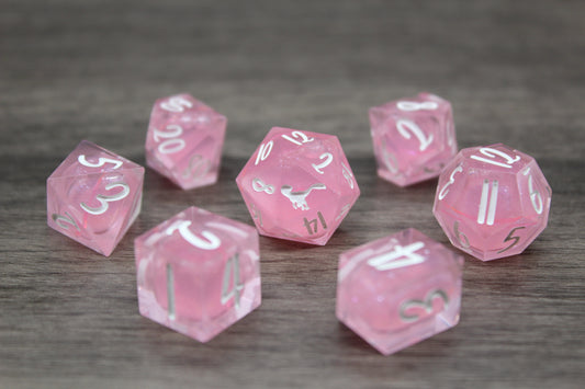 Pink Shimmer Liquid Core Dice Set