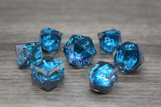 Ocean Geode Dice Set