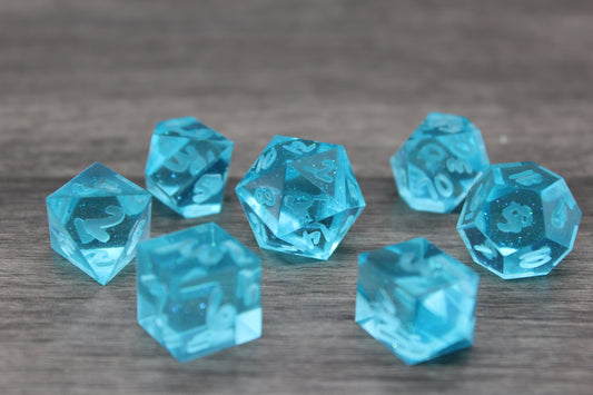 Raw Crystal Waters Dice Set