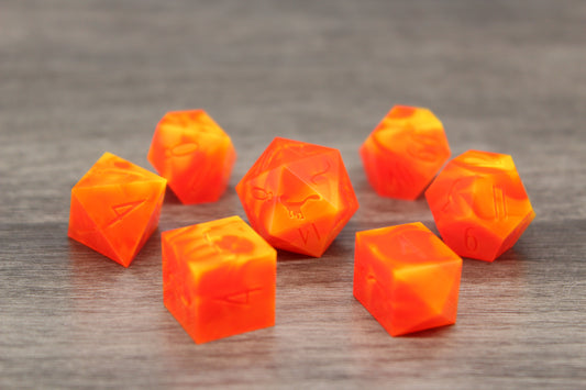 Raw Lava Glow Dice Set