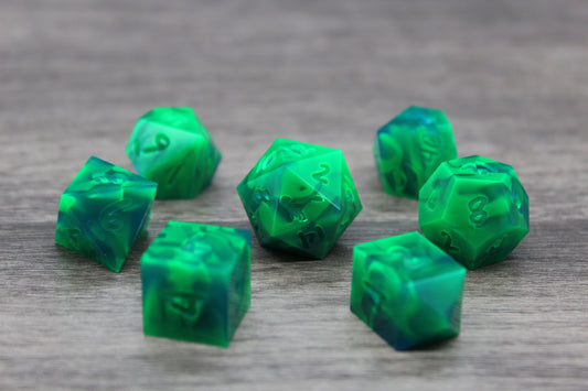 Raw Neon Earth Dice Set