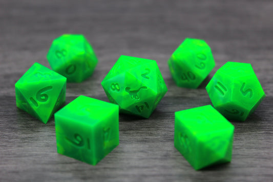 Raw Neon Lime Dice Set