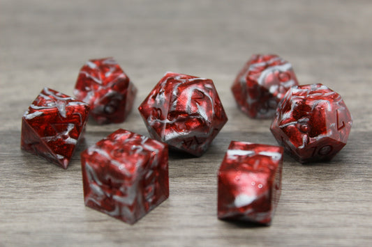 Raw Bloodstone Dice Set