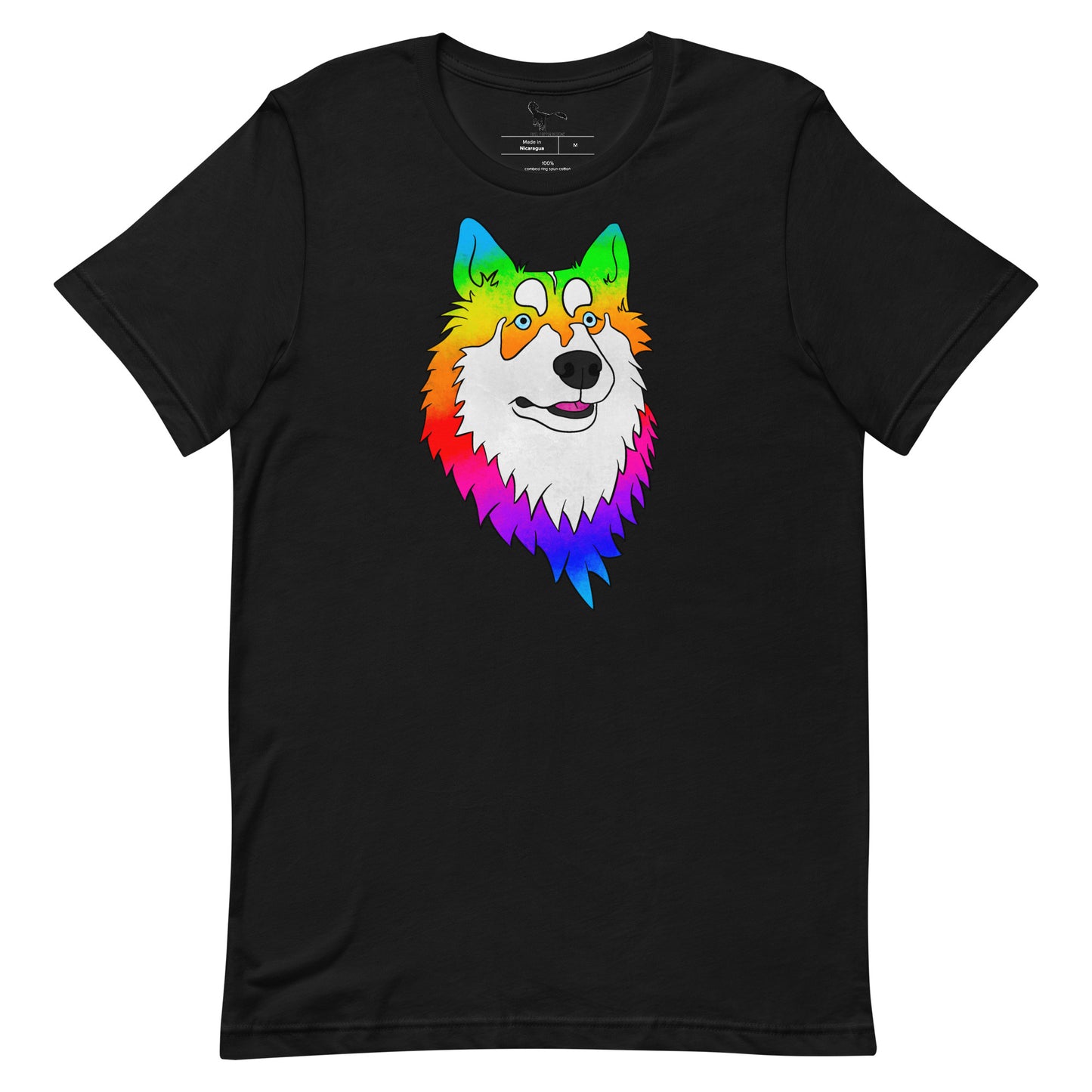 Rainbow Husky Unisex T-Shirt