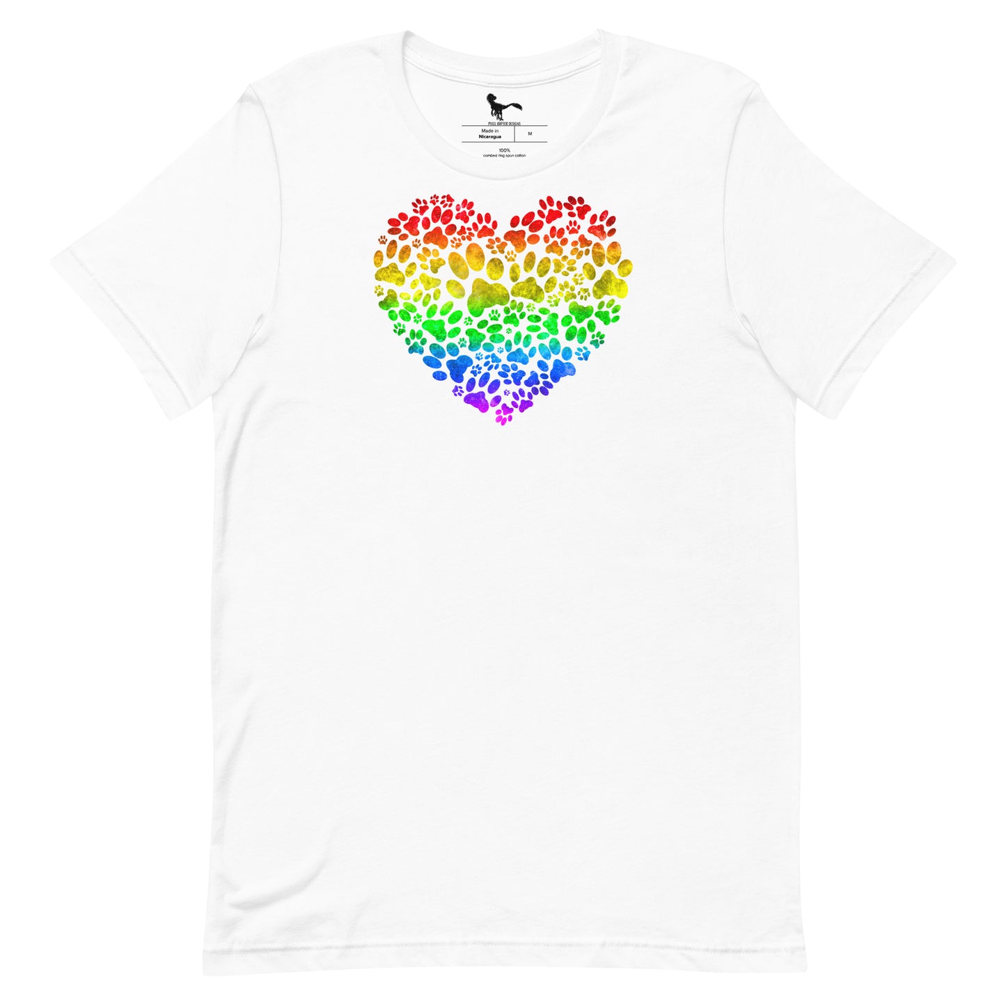 Rainbow Bridge Paw Heart Unisex T-Shirt